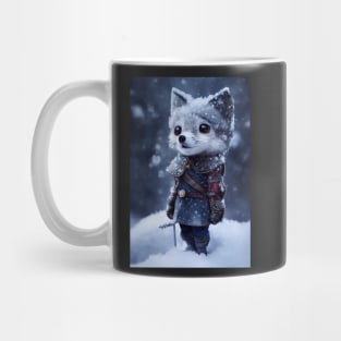 Adorable snow fox adventurer Mug